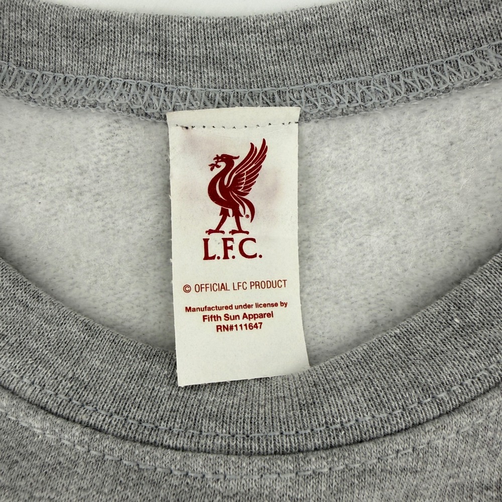 Liverpool FC Sweatshirt Mens XXL Gray Crewneck Tultex Fifth Sun Official LFC - Picture 2 of 8